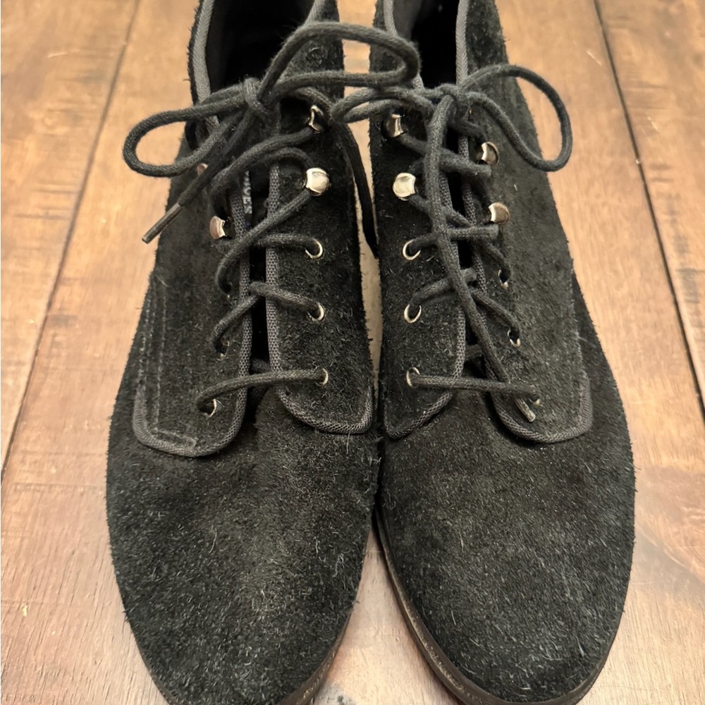 KEDS Vintage Black Chukka Boots Women’s Size 8 Boho Hippie Prairie Cottagecore - Picture 4 of 11